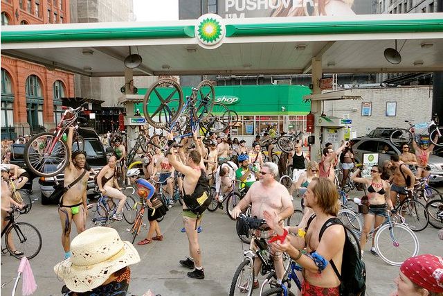 But where will half-clothed cyclists lift their bikes once the BP is gone?